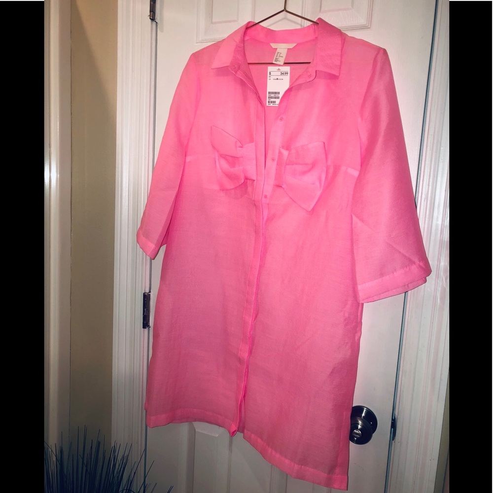 Sheer pink see-through dress